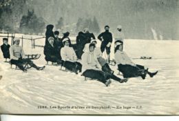 N°944 T -cpa Les Sports D'hiver En Dauphiné -en Luge- - Sports D'hiver