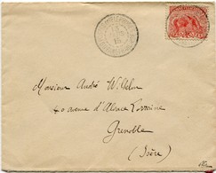 !!! PRIX FIXE : GUYANE, N°53 SUR LETTRE,  CACHET « POSTES ET TÉLÉPHONES 1915 ». SIGNÉE JF BRUN - Covers & Documents