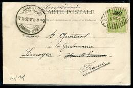 TURQUIE - TP / CP OBL. GRILLE STAMBOUL DU 12/10/1901 POUR LIMOGES - TB - Cartas & Documentos