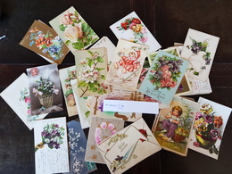 CPA - Carte Postale - Lot De 50 Cartes Postales - Fantaisies - Fleurs Et Autres ( Lot I28 ) - 5 - 99 Karten