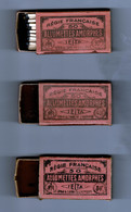 3 Boîtes Anciennes ALLUMETTES AMORPHES. 30c, 40 C Et 80 C - Boites D'allumettes