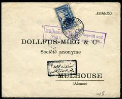 TURQUIE - N° 183 / LETTRE AVEC DOUBLE CENSURE DE SMYRNE LE 10/2/1915 POUR MULHOUSE - TB - Storia Postale