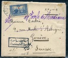 TURQUIE - N° 196 / LETTRE DE PERA LE 30/10/1915 POUR GENEVE AVEC CORRESPONDANCE ET CENSURE PARTIEL SUR CELLE-CI - TB - Cartas & Documentos