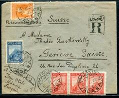 TURQUIE - N° 696 + 703 & 702(3) / LR D'ADANA POUR LA SUISSE LE 8/12/1928 - TB - Lettres & Documents