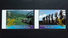 UNO-New York 1066/7 Oo/ESST, UNESCO-Welterbe: Südamerika, Galapagos, Osterinsel - Used Stamps