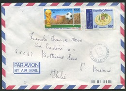 1995 Nuova Caledonia, Lettera In Posta Aerea Per L'Italia Timbro Di Arrivo - Cartas & Documentos