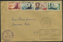 1953 Nuova Caledonia, Centenario Presenza Francese , Serie Completa - Lettres & Documents