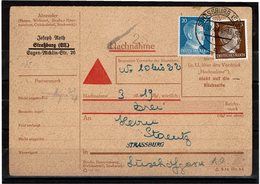 LCTN59/ALS 2 - ALSACE LORRAINE - BULLETIN DE COLIS STRASBOURG POUR VILLE 20/4/1944 - Autres & Non Classés