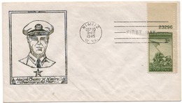 (R54) SCOTT 929 - IWO JIMA  - SURIBACHI - JOE ROSENTHAL - NIMITZ  - 1945 - 1941-1950