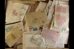 SORTER CARTON  STUFFED WITH STAMPS IN PACKETS - An Unchecked, Unsorted Mint & Used, World Assortment In Glassine Envelop - Other & Unclassified