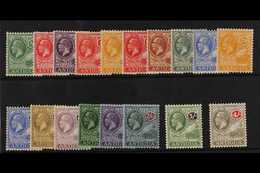 1921-29  KGV Complete Script Wmk Set SG 62/80, Very Fine Mint. (18 Stamps) For More Images, Please Visit Http://www.sand - Andere & Zonder Classificatie