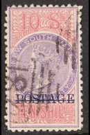 NEW SOUTH WALES  1894-1904 10s Mauve & Claret "POSTAGE" Overprint Perf 10, SG 274, Fine Used. For More Images, Please Vi - Other & Unclassified