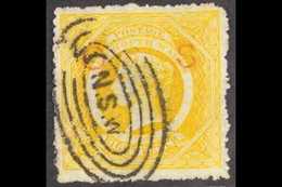 NEW SOUTH WALES  OFFICIAL 1879-85 8d Yellow "O S" Overprint In Red, SG O9, Fine Used, Signed Bloch, Fresh & Very Scarce. - Andere & Zonder Classificatie