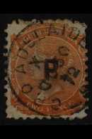 SOUTH AUSTRALIA  DEPARTMENTAL 1871 2d Brick-red P.10 Opt'd "P" (Police) Used. For More Images, Please Visit Http://www.s - Autres & Non Classés
