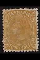 TASMANIA  1871-78 4d Buff Perf 12, SG 153, Very Fine Mint. For More Images, Please Visit Http://www.sandafayre.com/itemd - Sonstige & Ohne Zuordnung