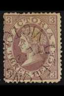 VICTORIA  1966 3d Lilac, Emergency Printing, SG 118, Superb Feb. 1867 Geelong Cds, Scarce Thus For More Images, Please V - Autres & Non Classés