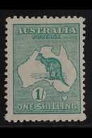 1913  1s Emerald, Wmk "Wide Crown", Kangaroo, SG 11, Very Fine And Fresh Mint. For More Images, Please Visit Http://www. - Other & Unclassified