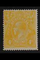 1914  4d Pale Orange Yellow, Geo V "Head", SG 22c, Very Fine Mint. For More Images, Please Visit Http://www.sandafayre.c - Other & Unclassified