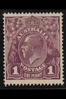 1918  1d Violet KGV Head With 'RA' JOINED Variety, SG 57f, Very Fine Mint, Fresh. For More Images, Please Visit Http://w - Sonstige & Ohne Zuordnung