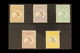 1929  Complete Kangaroo Set To 5s, Wmk Multiple Crown And A, SG 107/11, Very Fine Mint. For More Images, Please Visit Ht - Otros & Sin Clasificación
