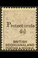 PROTECTORATE  1888 4d On 4d Lilac & Black, SG 44, Fine Mint. For More Images, Please Visit Http://www.sandafayre.com/ite - Andere & Zonder Classificatie
