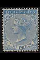 1865-1903  2d Dull Blue, SG 3, Fine Mint, Fresh Colour. For More Images, Please Visit Http://www.sandafayre.com/itemdeta - Bermuda