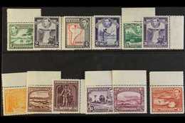 1938-52  Pictorial Definitive Set, SG 308a/19, Never Hinge Mint Marginals Set (12 Stamps) For More Images, Please Visit  - Guayana Británica (...-1966)