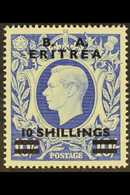 ERITREA  1950 10s On 10s Ultramarine, SG E25, Never Hinged Mint Lightly Toned Gum For More Images, Please Visit Http://w - Africa Oriental Italiana