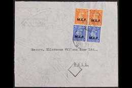 MIDDLE EAST FORCES  1949 (2 Nov) Commercial Cover To Hull Bearing KGVI 2d And 2½d (SG M12/13, Sassone 7/8) Horizontal Pa - Africa Oriental Italiana