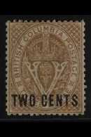 1868 - 71  2c Brown, New Currency, Perf 14, SG 28, Fine Mint, Part Og. For More Images, Please Visit Http://www.sandafay - Other & Unclassified