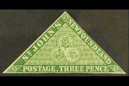 1860  3d Green On Medium Paper, SG 11, Very Fine Mint Og. For More Images, Please Visit Http://www.sandafayre.com/itemde - Sonstige & Ohne Zuordnung