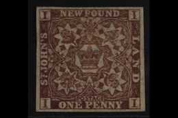 1862  1d Chocolate Brown, SG 16, Very Fine Mint, Large Part Og With Neat Even Margins And Crisp Even Engraving. For More - Sonstige & Ohne Zuordnung