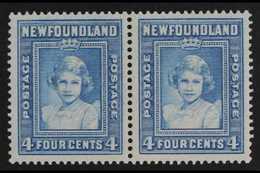 1938  4c Light Blue "Princess Elizabeth", Variety "pair, With And Without Wmk", SG 270a, Very Fine Mint. For More Images - Otros & Sin Clasificación