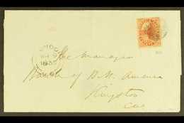 1852 3D BEAVER ON LOVELY COVER.  1855 (9 Mar) Entire Wrapper From London (Ontario) To Kingston (Ontario) Bearing A Very  - Sonstige & Ohne Zuordnung