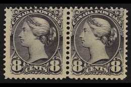 1893  8c Slate-purple, Horizontal Pair, SG 119, Light Diagonal Crease On One Stamp, Otherwise Very Fine Mint. For More I - Sonstige & Ohne Zuordnung