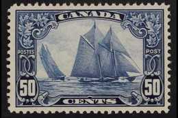 1928-29  50c Blue Bluenose, SG 284, Superb Mint, Very Fine Centring, Very Fresh. For More Images, Please Visit Http://ww - Other & Unclassified