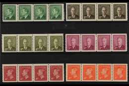 1949-51 COIL STAMPS  Complete Set Of Six, SG 419/422a, Each In Never Hinged Mint Strips Of Four. (6 Strips, 24 Stamps) F - Sonstige & Ohne Zuordnung