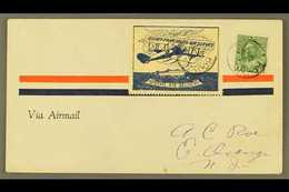 ELLIOT-FAIRCHILDS AIR SERVICE 1926  (25c) Blue On Yellow (Unitrade CL9), Together With Admiral 2c On Neat Cover, Cancell - Andere & Zonder Classificatie