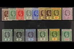 1912-20  Complete King George V Definitive Set, SG 40/52b, Including Two Different 3d Backs And Both 1s Backs, Very Fine - Caimán (Islas)