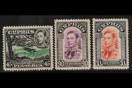 1938 NHM TOP VALUES.  KGVI Definitive Top Values, 45pi, 90pi And £1 (SG 161/63), Never Hinged Mint. (3 Stamps) For More  - Otros & Sin Clasificación