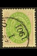 1873-1902  12c Yellow Green And Reddish Purple, SG 27, Fine With Large Part 1901 Cds. For More Images, Please Visit Http - Deens West-Indië