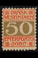 POSTAGE DUE  1905 50b Grey And Red, Perf 11½ (line), Facit L8 C3 Or SG D63b, Fine Mint. For More Images, Please Visit Ht - Dänisch-Westindien