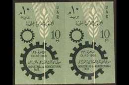 1960  10m Industrial And Agricultural Fair IMPERFORATE PAIR (as SG 633), Chalhoub C237a, Never Hinged Mint. 100 Printed  - Andere & Zonder Classificatie