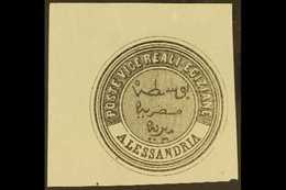 INTERPOSTAL SEAL PROOF.  Type IV (1868) Alessandria Circular Seal Impression In Black On A Large Square White Wove Paper - Other & Unclassified