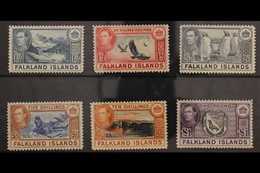 1938-50 NHM HIGH VALUES SET.  KGVI Definitive Top Values, 1s To £1, SG 158/63, Never Hinged Mint. (6 Stamps) For More Im - Falklandinseln