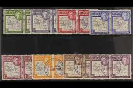 1946-49  "Thick & Coarse" Maps Set Including "Gap In 80th Parallel" Set (in Pairs With Normal), SG G1/8 & SG G1a/8a, Goo - Islas Malvinas