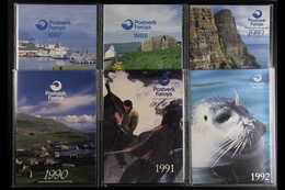 1987-1999 YEAR - PACKS.  A Complete Run Of Year Packs, Complete With Their Post Office Fresh, Never Hinged Mint Contents - Faroe Islands