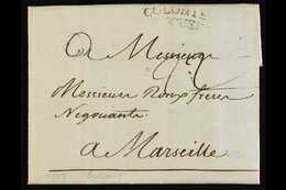 MARTINIQUE  1782 Entire From St Pierre To Marseille, Landed At Rochefort, Where It Received A Strike Of The 2 Line Curve - Other & Unclassified