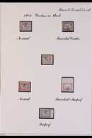 SOMALI COAST  1903 BLACK CENTRES Fine Mint Range On Pages, Includes The 1c To 5fr Set (less 5c), SG 137/9, 141/50, Plus  - Otros & Sin Clasificación
