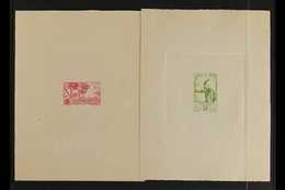 TOGO  1947 1fr20 And 25fr Postage Issues As Superb IMPERF SUNKEN DIE PROOFS Printed In Issued Colours On Card, As Yvert  - Sonstige & Ohne Zuordnung